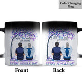 Je porte du turquoise et du violet - Mug personnalisé de prévention du suicide