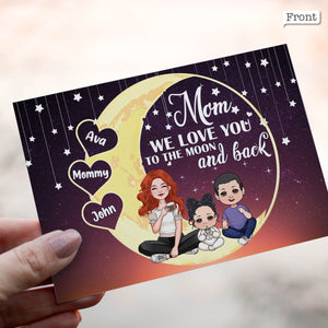 Love You To The Moon & Back - Personalized QR Greeting Card
