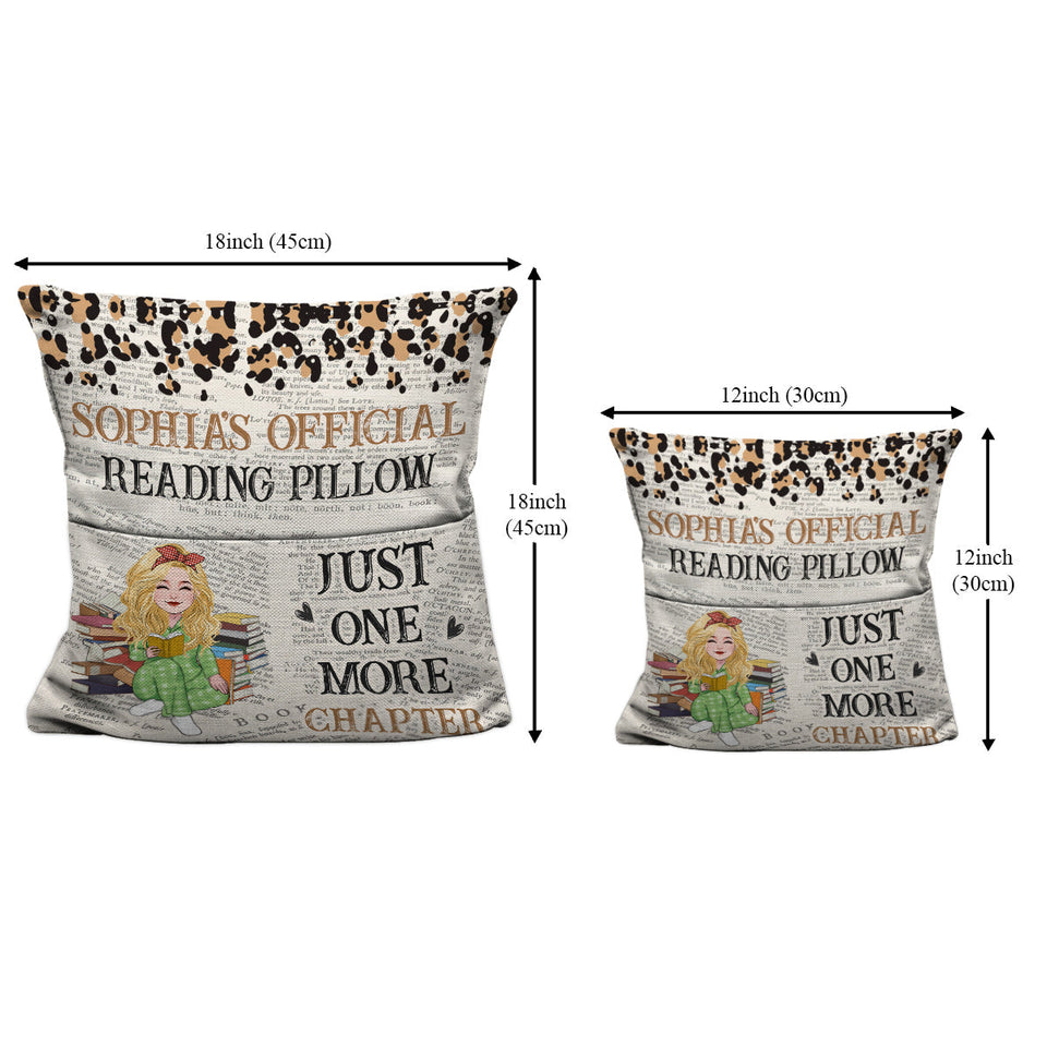 Just One More Chapter - Personalized Book Pocket Pillow