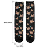 Custom Face Galaxy - Personalized Cat Socks
