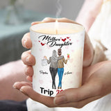 Mother Daughter Trip - Personalized Mother Candle With Wooden Lid