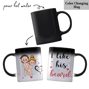 I Like His Beard I Like Her Butt - Personalized Couple Mug