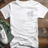 Custom Line Art - Personalized granddaughter Embroidered T-shirt