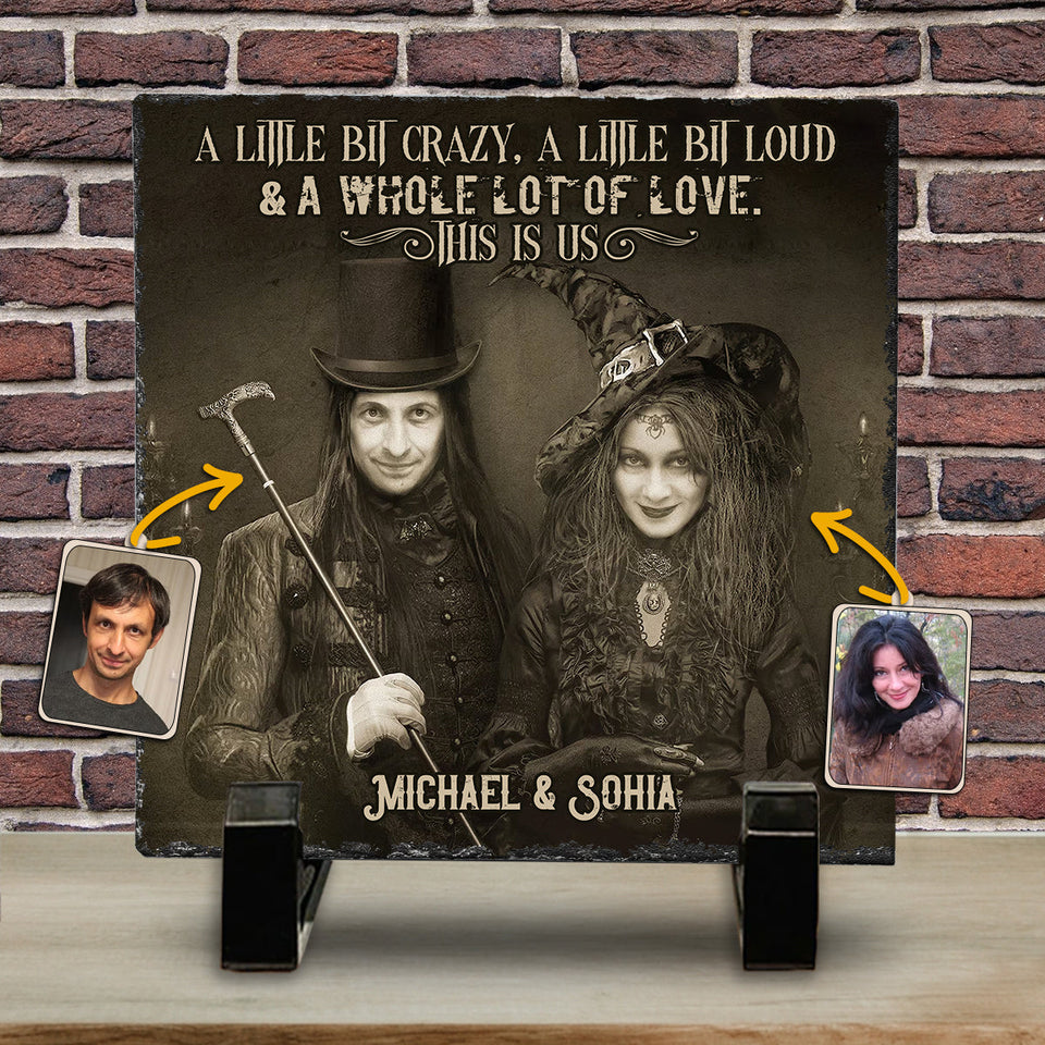 Till Death Do Us Part - Personalized Couple Square Shaped Stone