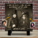 Till Death Do Us Part - Personalized Couple Square Shaped Stone