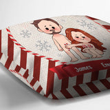 Congrats On Being My Favorite Candy Cane - gift for husband, wife, boyfriend, girlfriend - Personalized Throw Pillow