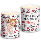 When This Candle Is Lit - Personalized Couple Candle With Wooden Lid