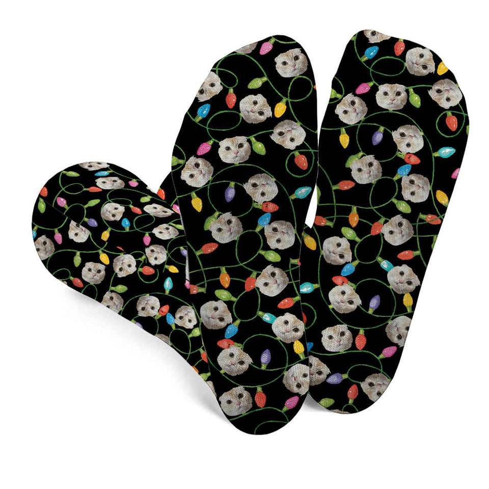 Merry Christmas - Personalized Cat Socks