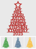 Custom Name Christmas Tree - Personalized Family Ornament