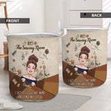 And Into The Sewing Room I Go - Personalized Sewing Storage Basket