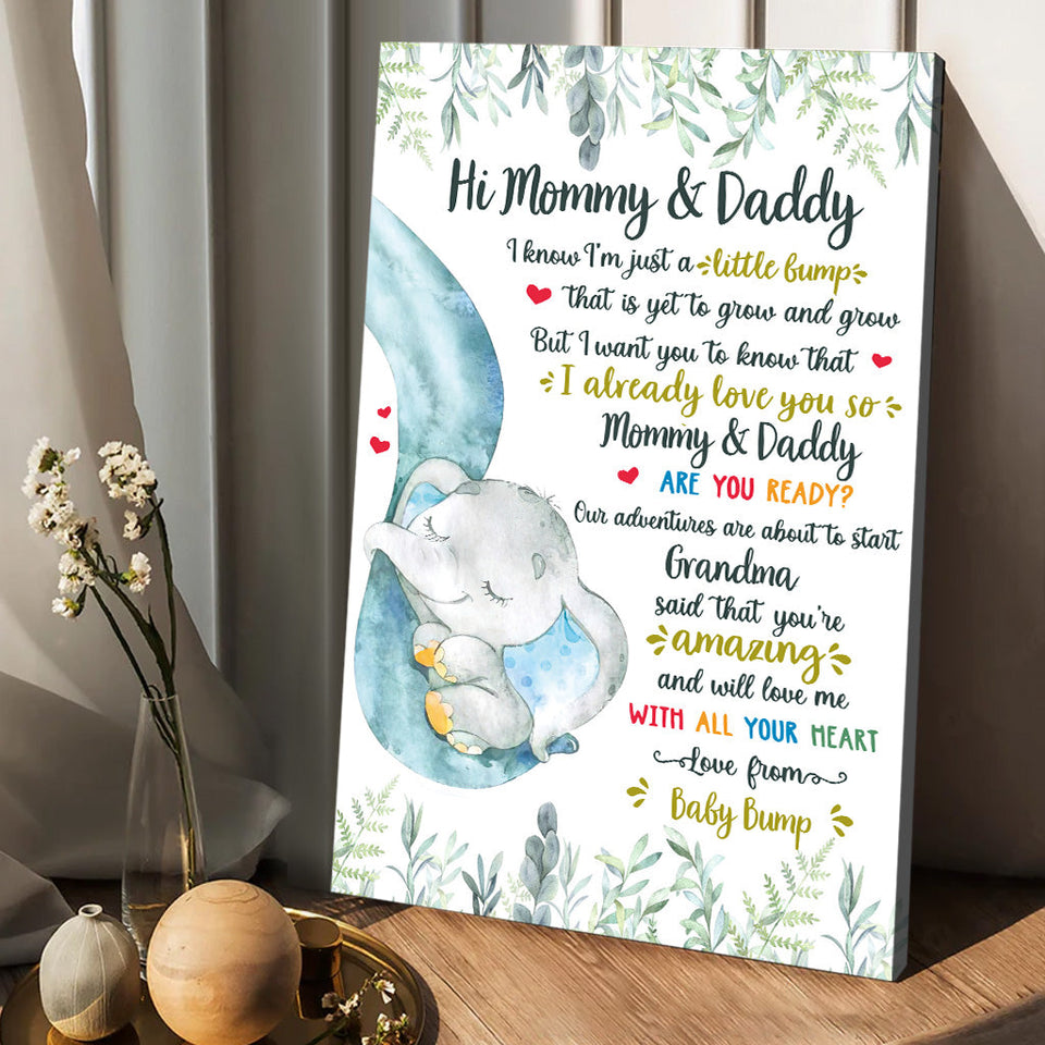 Love From Baby Bump - Personalized Mother Canvas And Poster