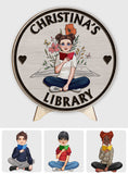 My Library - Personalized Book 2 Layered Wood Sign / Wood Plaque
