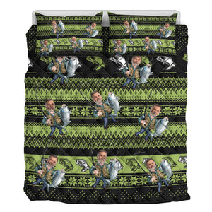 Love Fishing - Personalized Fishing Quilt Set