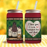 My Heart Is On That Field - Personalized Baseball Can Glass