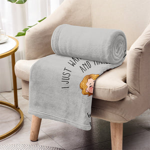 I Just Want You To Be Happy And Naked But Mainly Happy - Personalized Couple Blanket