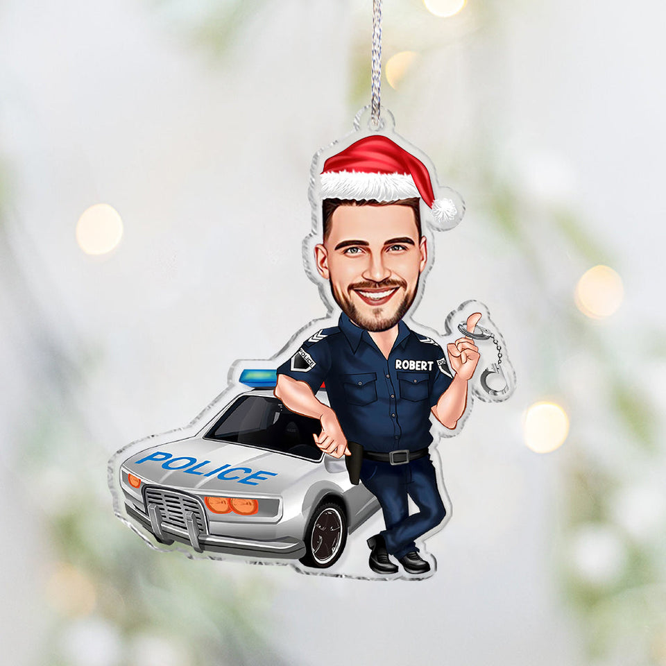 Serve And Protect - Personalized Police Officer Transparent Ornament