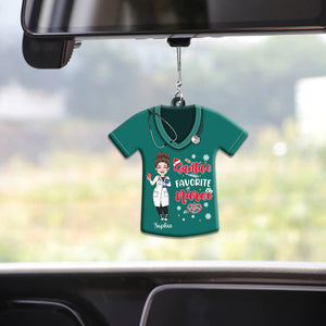 Santa's Favorite Nurse - Personalized Nurse Car Ornament