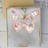 Grandma And Grandchildren Butterflies - Gift for grandma - Personalized 3 Layered Shaker Ornament