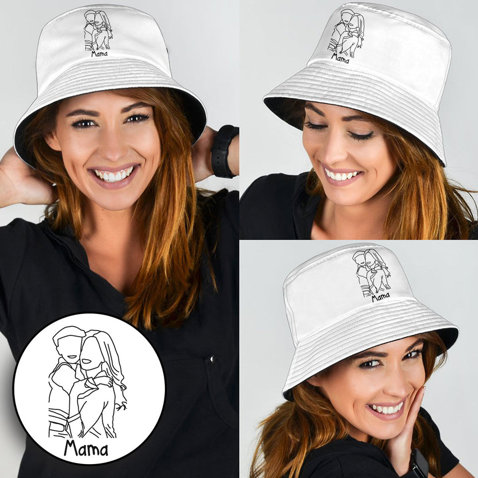 Custom Photo - Personalized Mother Embroidered Bucket Hat