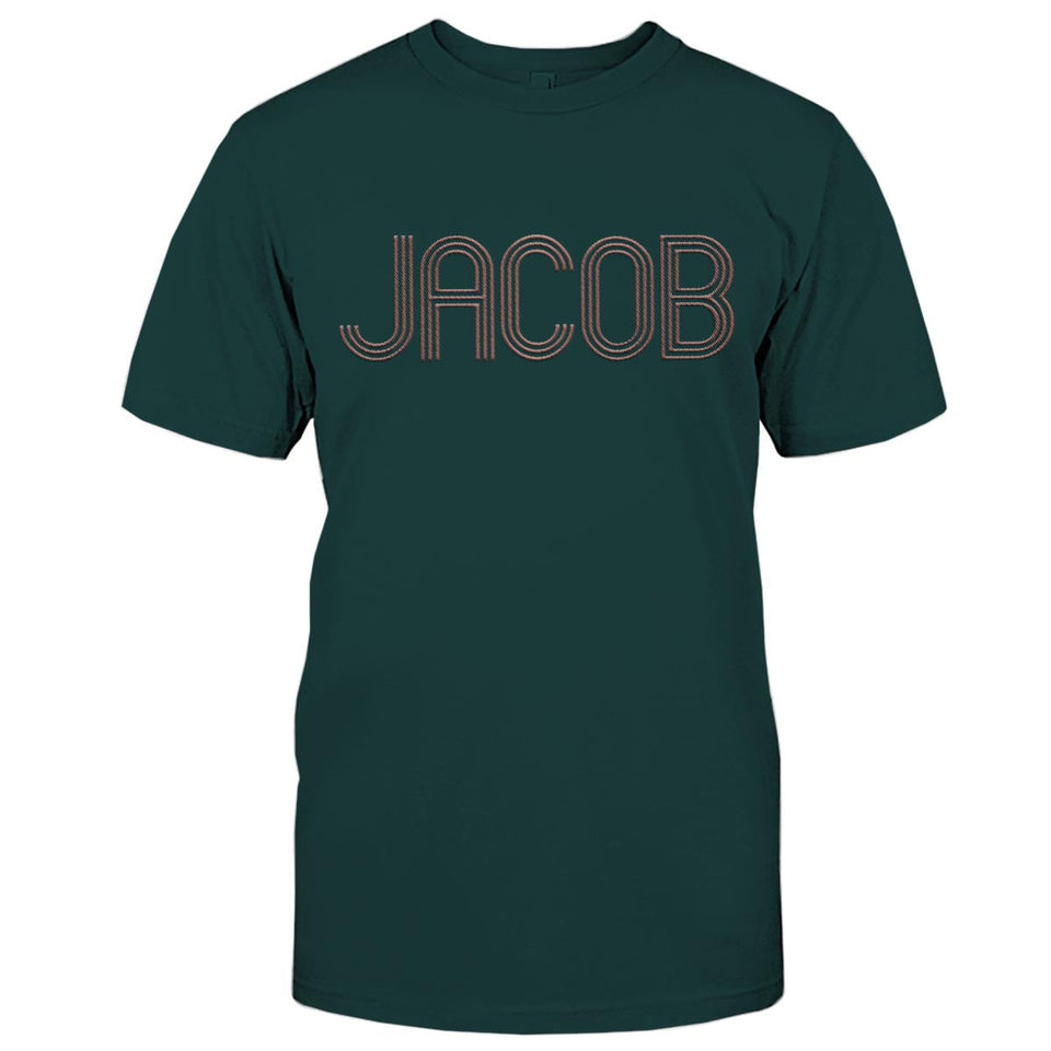 Custom Name - Personalized Step Dad Embroidered T-shirt