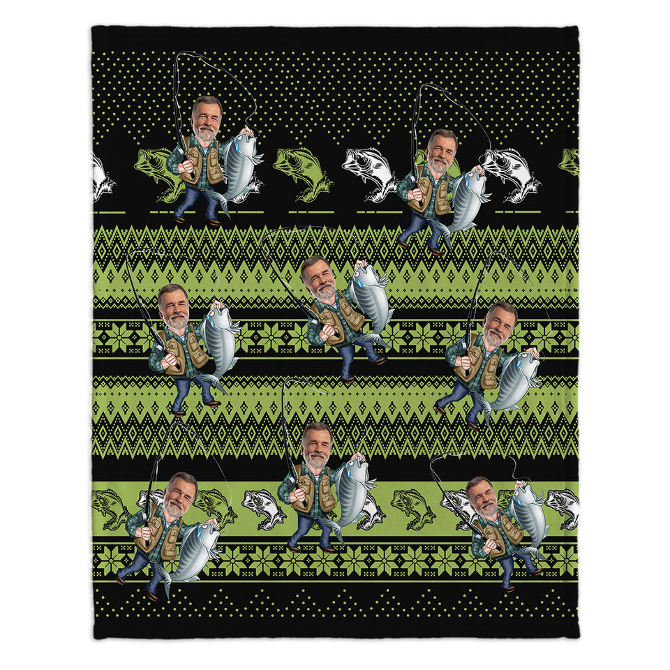 Love Fishing - Personalized Fishing Blanket