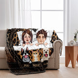 You & Me And The Fur Baby - gift for girlfriend - Personalized Blanket