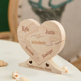 Together We Make A Family - Personalized Family Wooden Puzzle Standing