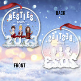 Besties Forever - Personalized Bestie Transparent Ornament