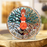 Let That Shit Go - Personalized Yoga Custom Shaped Acrylic Plaque
