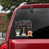 Have Yourself a Furry Little Christmas - Personalized Dog Decal Die Cut