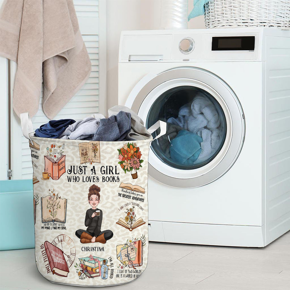 Just A Girl Who Loves Books - Personalized Book Storage Basket