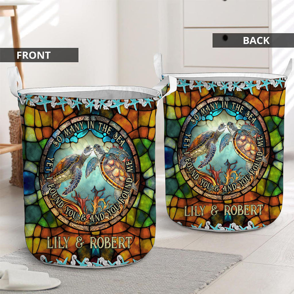 So Many In The Sea - Personalized Turtle Storage Basket