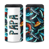 Reel Cool Dad - Fishing gift for dad, grandpa, him, husband - Personalized Can Cooler