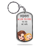 Dad I Love You More - Gift for dad, grandma, grandpa, mom, uncle, aunt - Personalized Stainless Steel Keychain