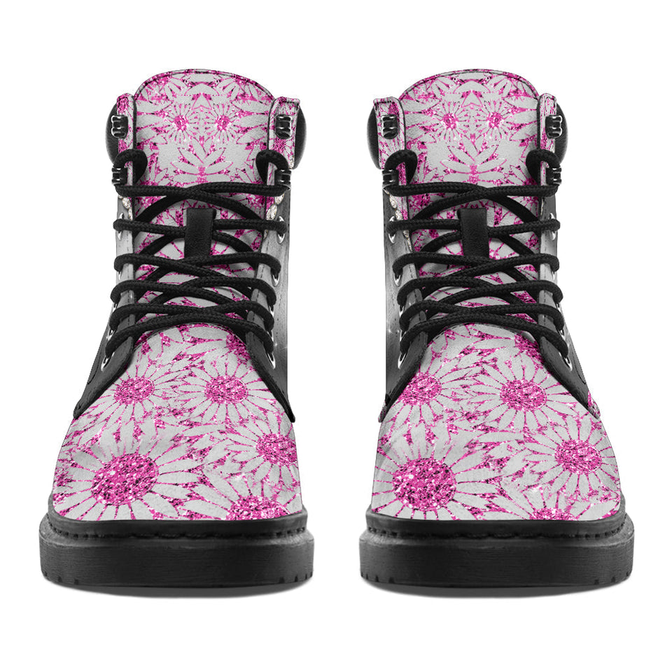 Never Give Up Breast Cancer Awareness All Season Boots 0622