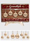 Grandkids Make Life More Grand - Personalized Grandma 2 Layered Wood Sign / Wood Plaque