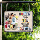 Forever Linked Together - Gift for mom, daughter, son - Personalized Rectangle Metal Sign