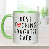 Best Daughter Ever - Personalized Daughter Accent Mug