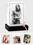 Custom Photo - Personalized Cat Laser Engraving 3D Cuboid Shaped Crystal Lamp