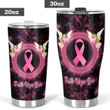Gobelet de sensibilisation au cancer du sein Faith Hope Love Angel 0622