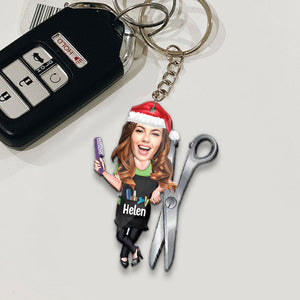 Hair Hustler - Personalized Hairdresser Keychain