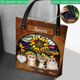You Are My Sunshine Sunflower Stained Glass - Personalized Dog Tote Bag