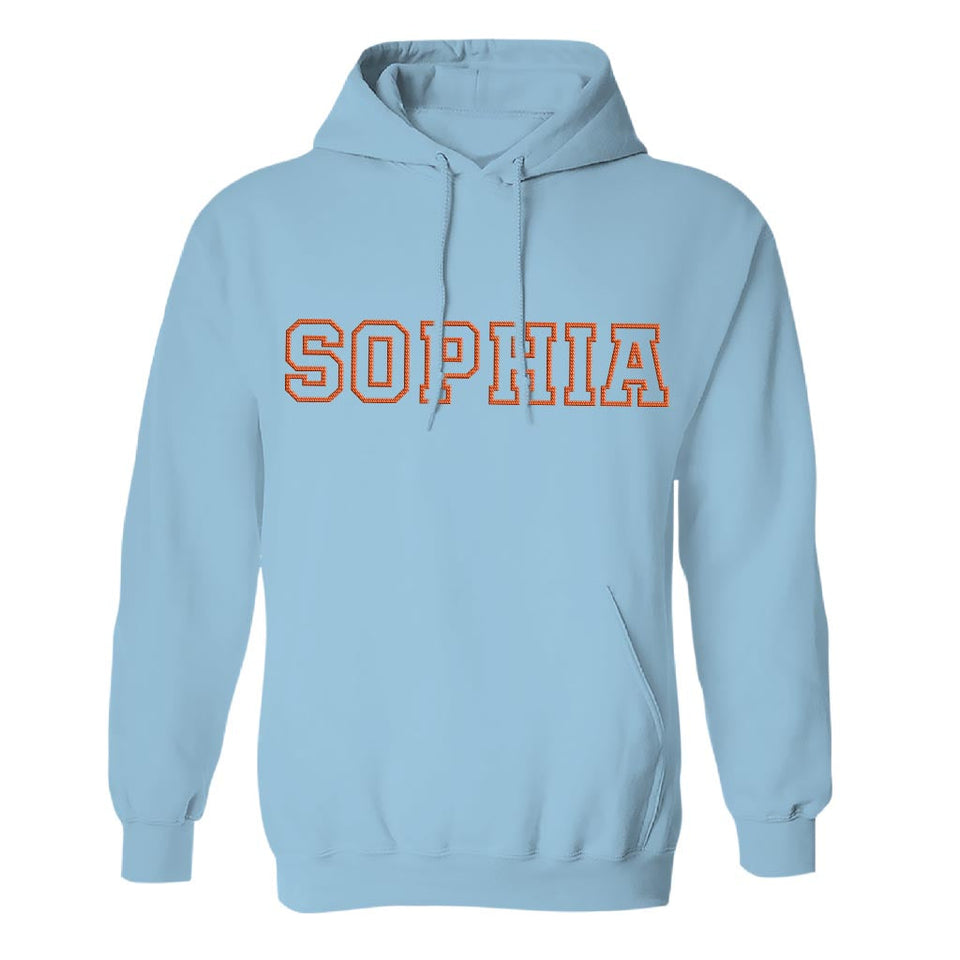 Custom Name - Personalized Sibling Embroidered Hoodie