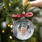 Your Wings Were Ready - Memorial gift for loss of - Personalized Snow Globe Ornament