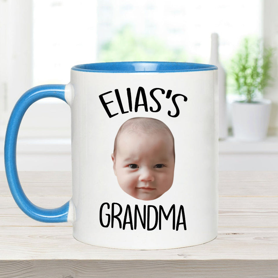 Custom Baby/Kid Face - Personalized Newborn Accent Mug