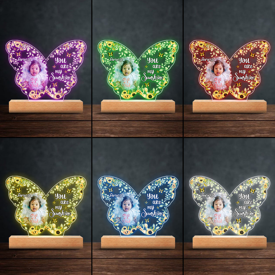 I Love You To The Moon And Back - Personalized Family Shaped Plaque Light Base
