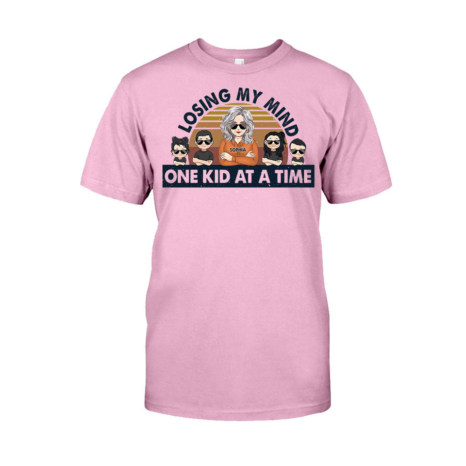 Losing My Mind One Kid At A Time - Gift for dad, dad - Personalized T-shirt And Hoodie