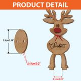 Reindeer Family - Personalized Family Freestanding Wood Plaque