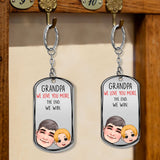 Dad I Love You More - Gift for dad, grandma, grandpa, mom, uncle, aunt - Personalized Stainless Steel Keychain