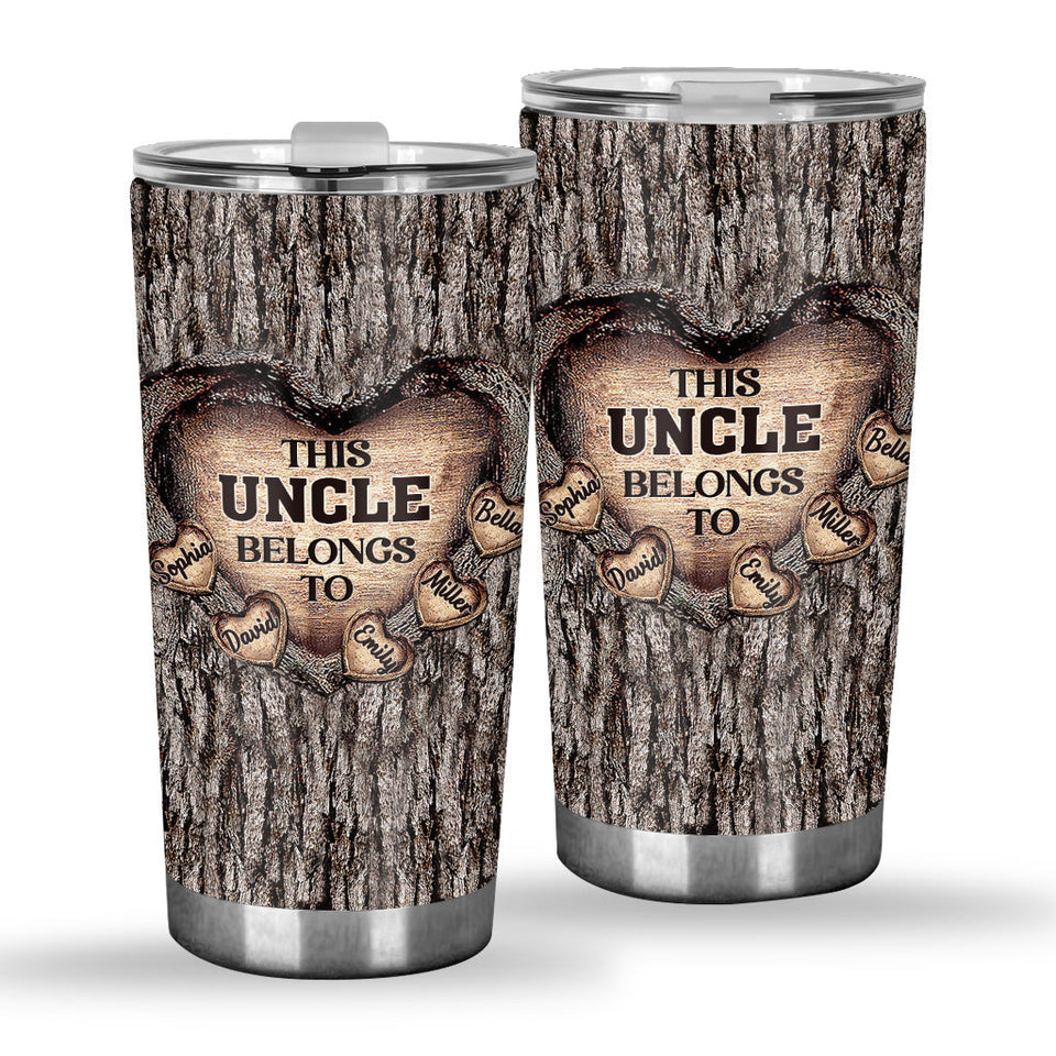 Dad's Heart - Gift for dad, grandma, grandpa, mom, uncle, aunt, brother, sister - Personalized Tumbler